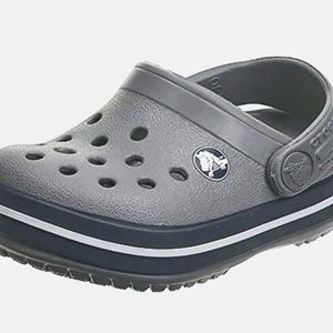 Brand new Crocs Kids' Crocband Chevron Banded Clog Slate Grey Size J1
